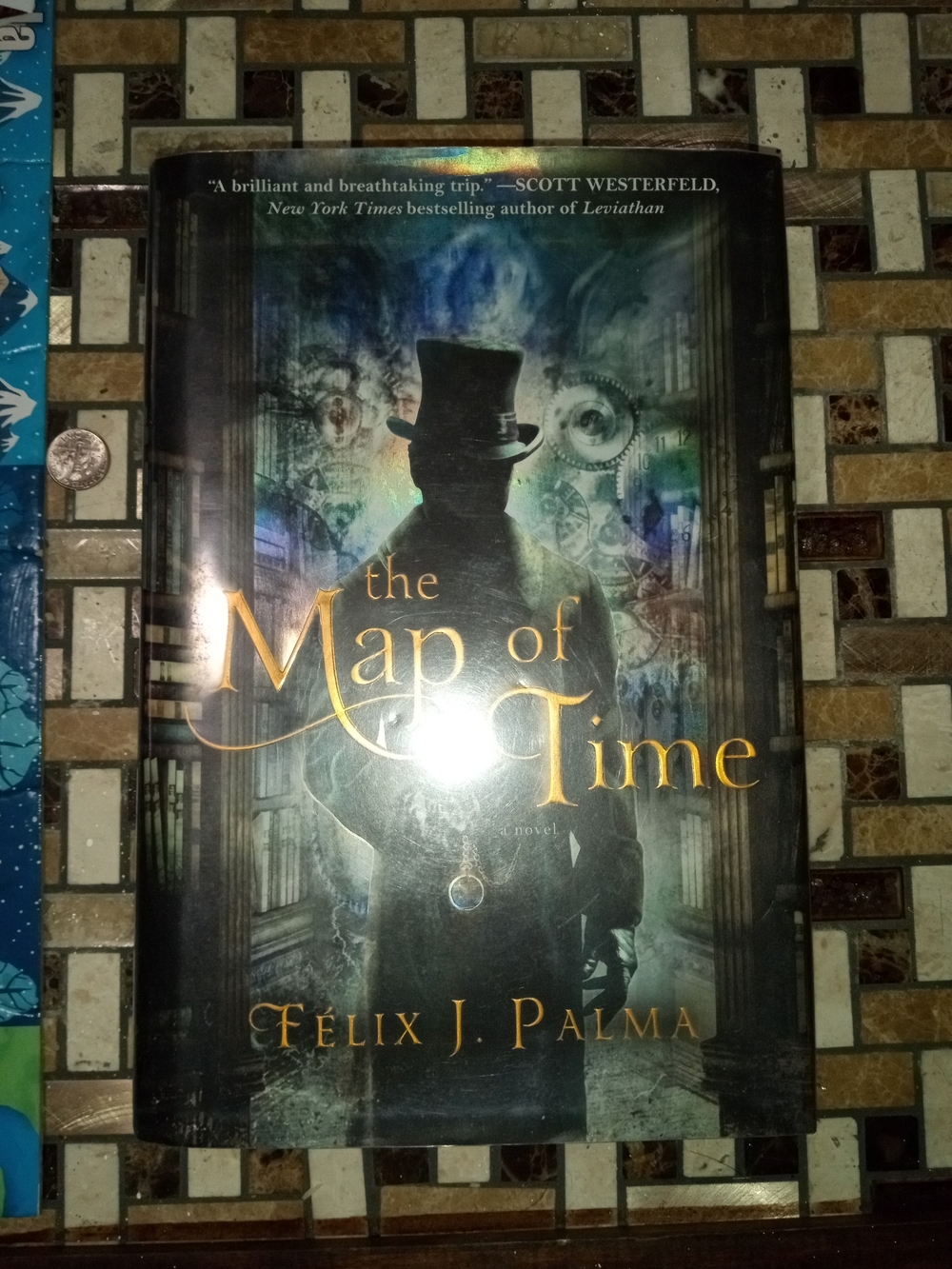 The Map of Time by Félix J. Palma — Black and Blue Hardcover Decorative Book